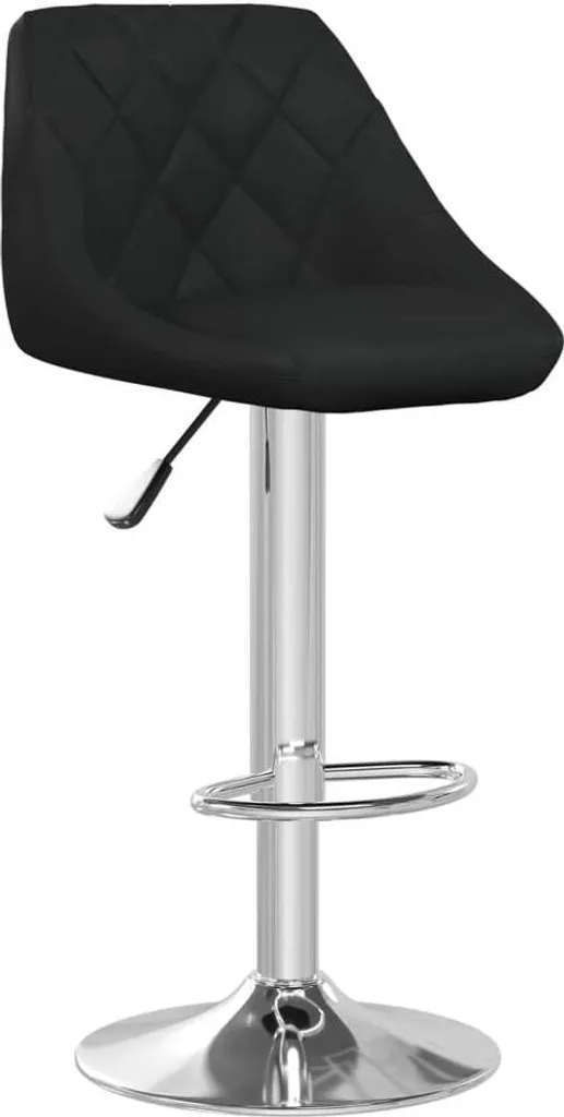vidaXL Sgabello da Bar in Pelle Finta Nera - Design Moderno e Regolabile