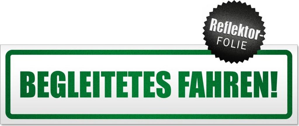 Begleitetes Fahren! Magnetschild Schild magnetisch