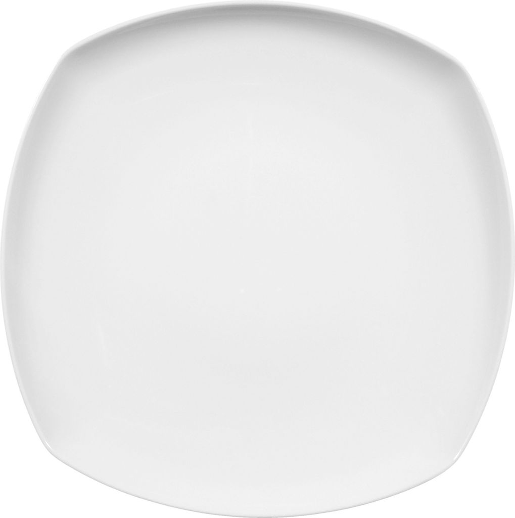 6 x Speiseteller eckig 26 cm - Seltmann Weiden Lido weiß uni 3
