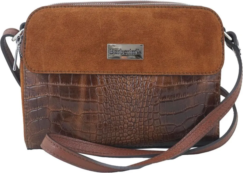 Sac en cuir rigide Barberini's 88516 avec compartiment zippé sécurisé