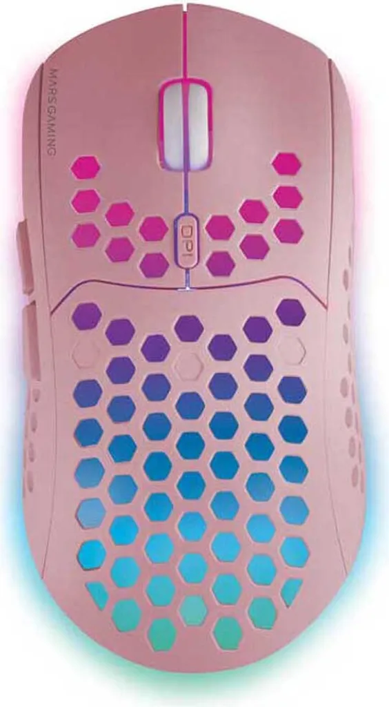 Souris de Jeu Rose RGB Mars Gaming MMW3 sans Fil - Ergonomie et Rapidité