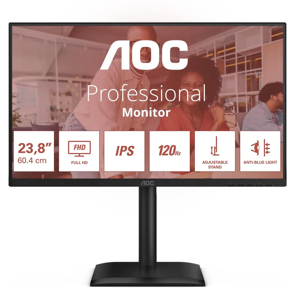 Moniteur PC AOC 24 Pouces IPS Réglable en Hauteur - Écran Full HD HDMI