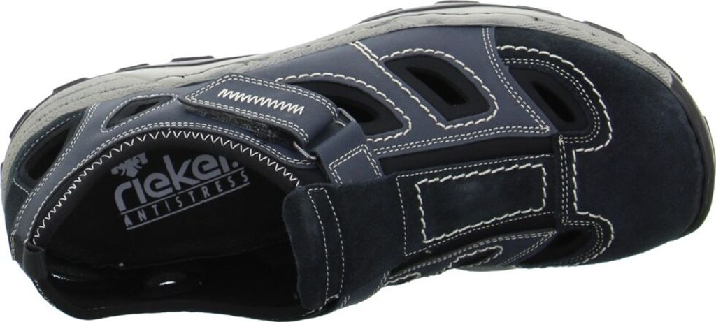Rieker Herren Klett Halbschuh durchbrochen dunkelblau 44 Produktbild 15