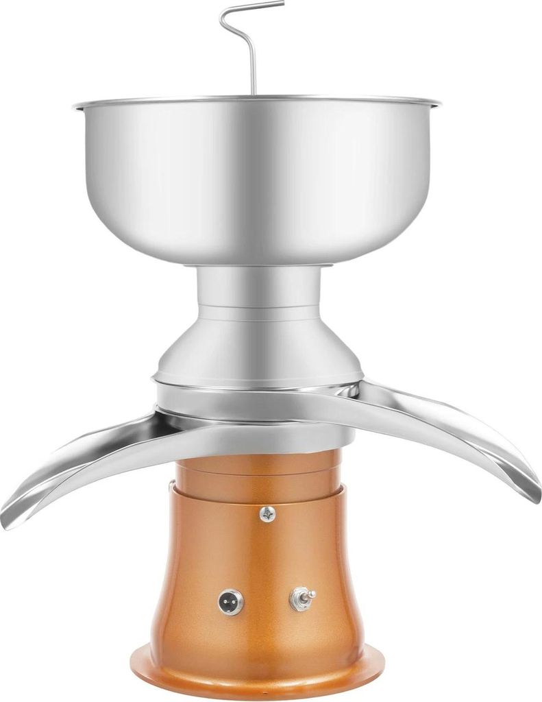 Milch- und Rahmseparator - Elektrische Zentrifuge Tischgerät - 30 W 12 V DC - Edelstahl - Einstellbare Konsistenz - Für Vollmilch - EU-Stecker - ...