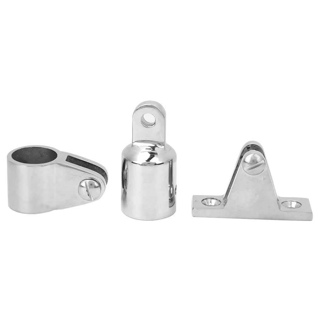 16 Stück 3-Bogen Bimini Top Zubehör Scharnier Montage Kiefer Slide Bimini Top Eye End Kit 25mm/1in