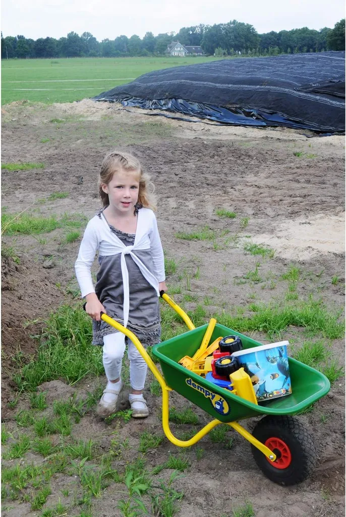 Chariot à croupion Dempy vert et jaune pour enfant dès 3 ans - 25 kg