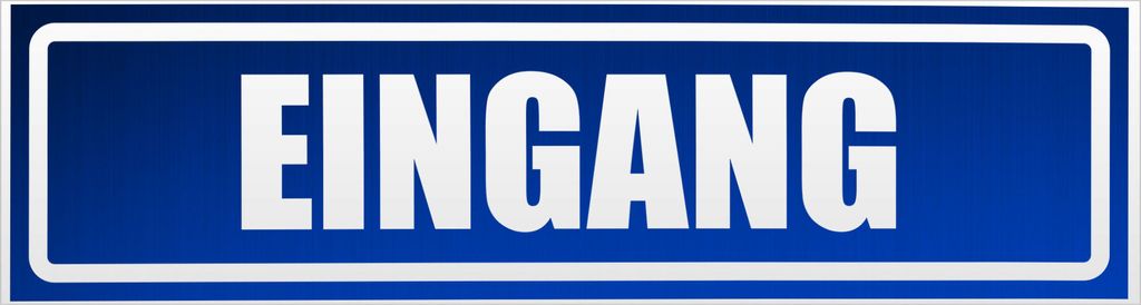 Kiwistar Eingang invertiert Magnetschild Schild magnetisch - 20cm Blau - reflektierend - Magnetfolie für Auto PKW Kfz