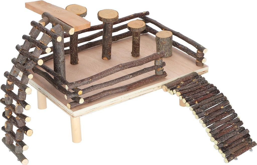 Hamster-Leiter, Spielplatz, kleines Haustier, Apfelholz-Spielzeug, Treppe, Schritt, Fitness-Übungsspielzeug