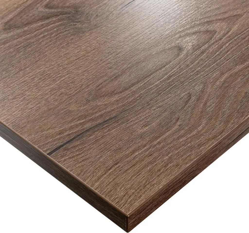 KOLM Piano laminato in rovere cioccolato 160 x 80 cm per scrivania, tavolo, tavolino