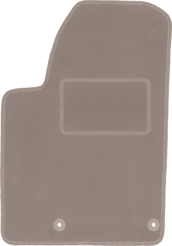 Fahrerfußmatte Velours beige passend für Citroen Berlingo I (1996-2010, Kombi, Multispace) – mit Befestigungen – passgenau