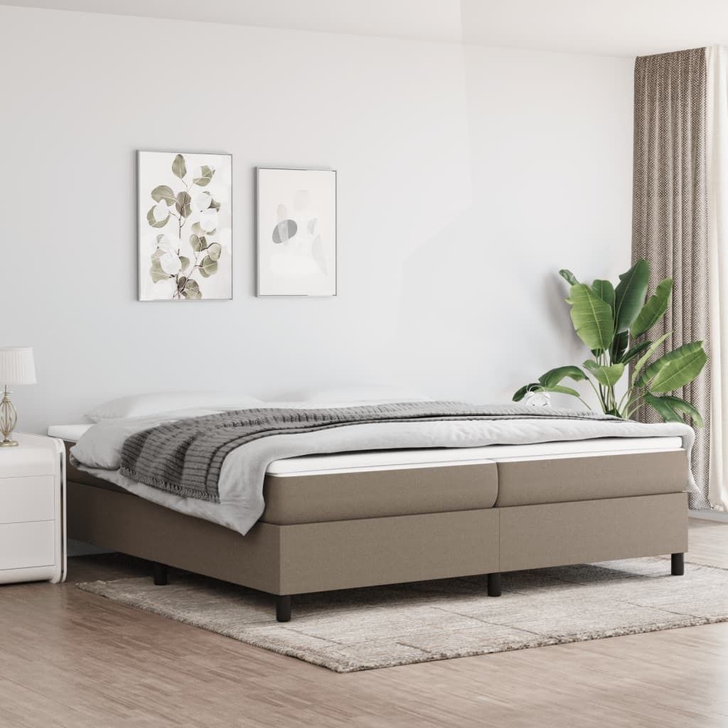 "Rabatt" Boxspring-Bettrahmen 2 Personen - Schlafzimmerbett - Taupe 200x200 cm Stoff - Klassische Betten CC4583