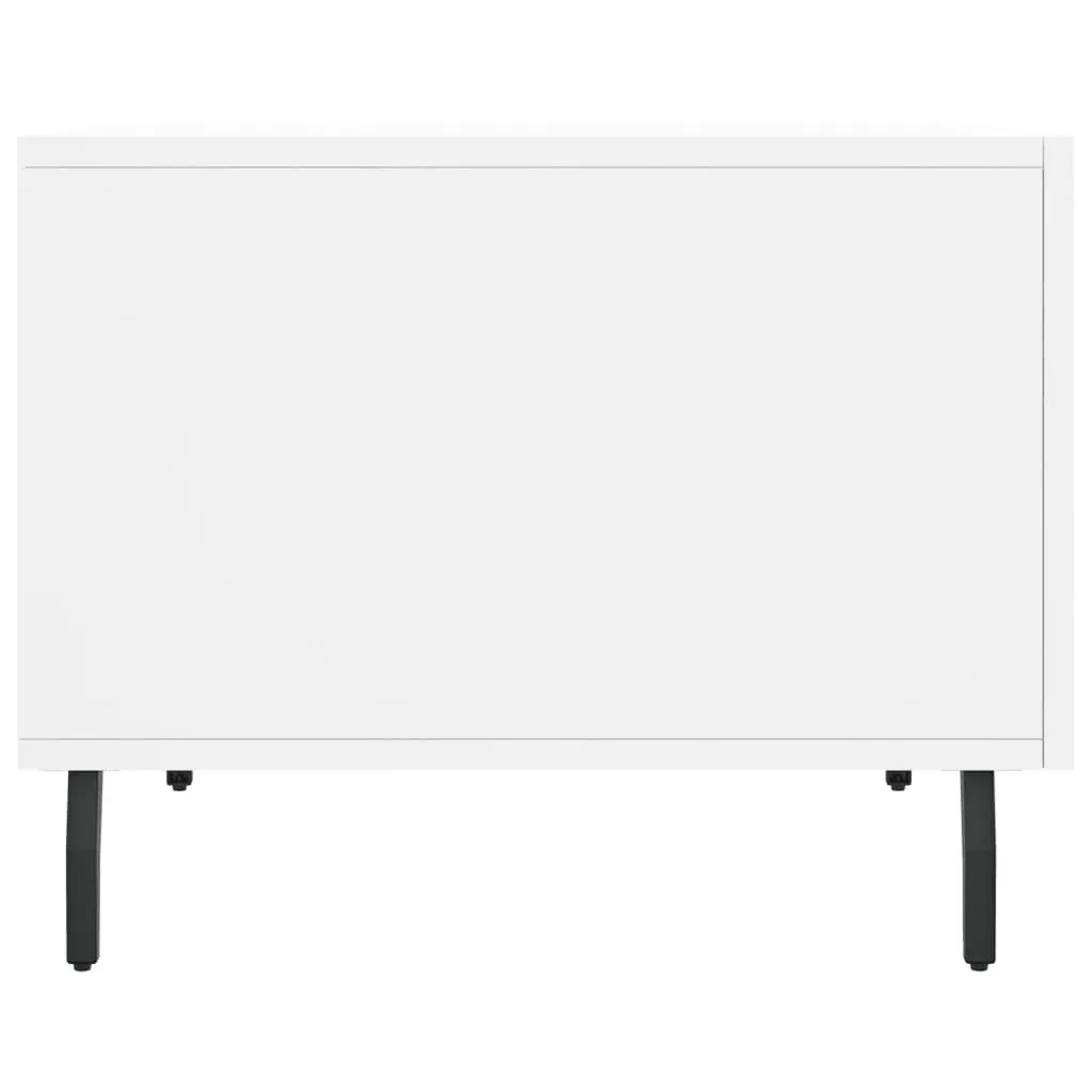 Offerta Set 2 Tavolini Bianchi Quadrati 50 cm - Legno Robusto - 10