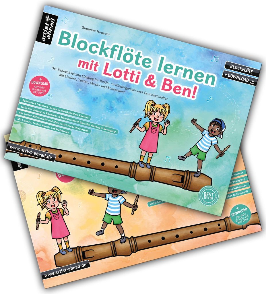 Blockflöte lernen mit Lotti & Ben - Band 1 + 2 im Set!