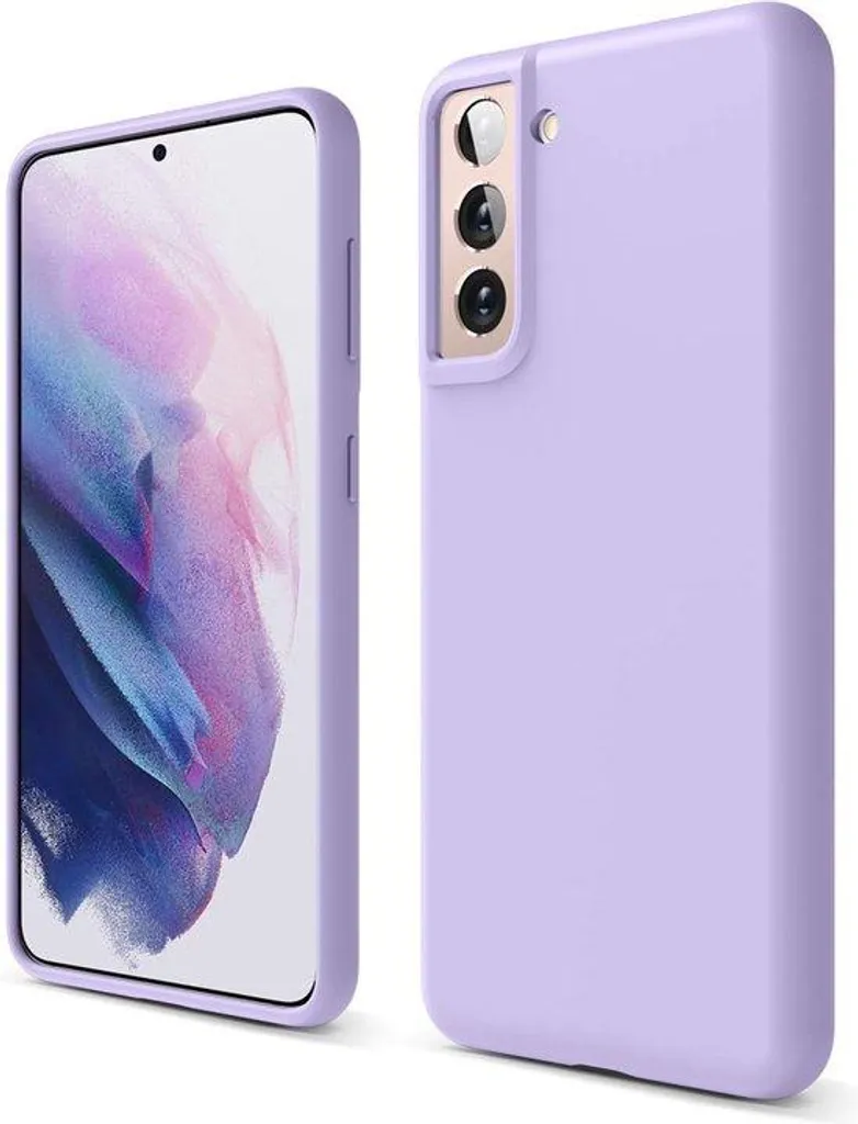 Coque de protection intégrale en silicone souple couleur lavande