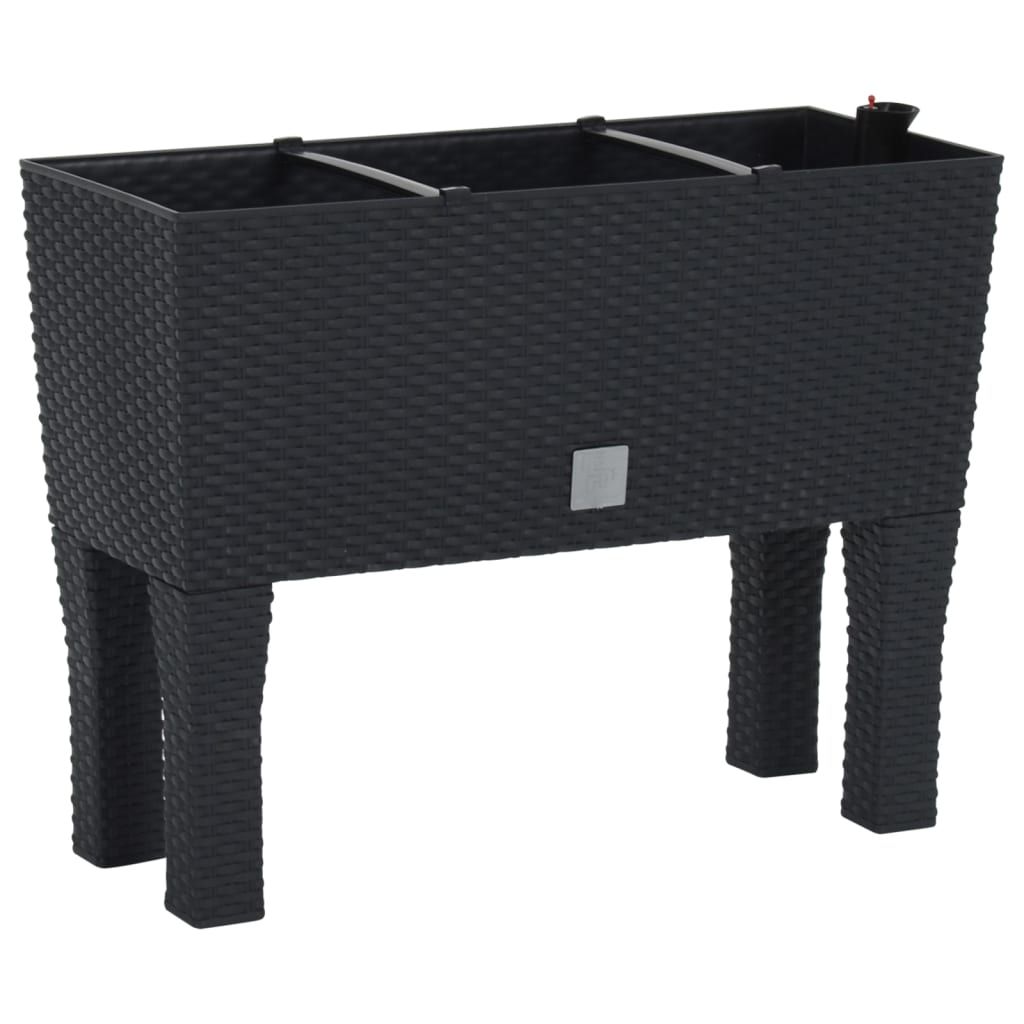 vidaXL Hochbeet Anthrazit 60x25x46 cm PP-Rattan Produktbild 