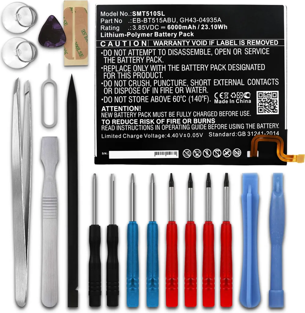 Batteria EB-BT515ABU per Samsung Galaxy Tab A 10.1 (2019) + Kit Strumenti