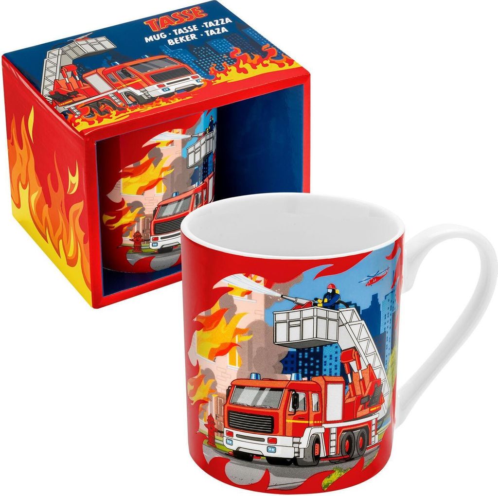 Tasse mit Motiv 'Feuerwehr'