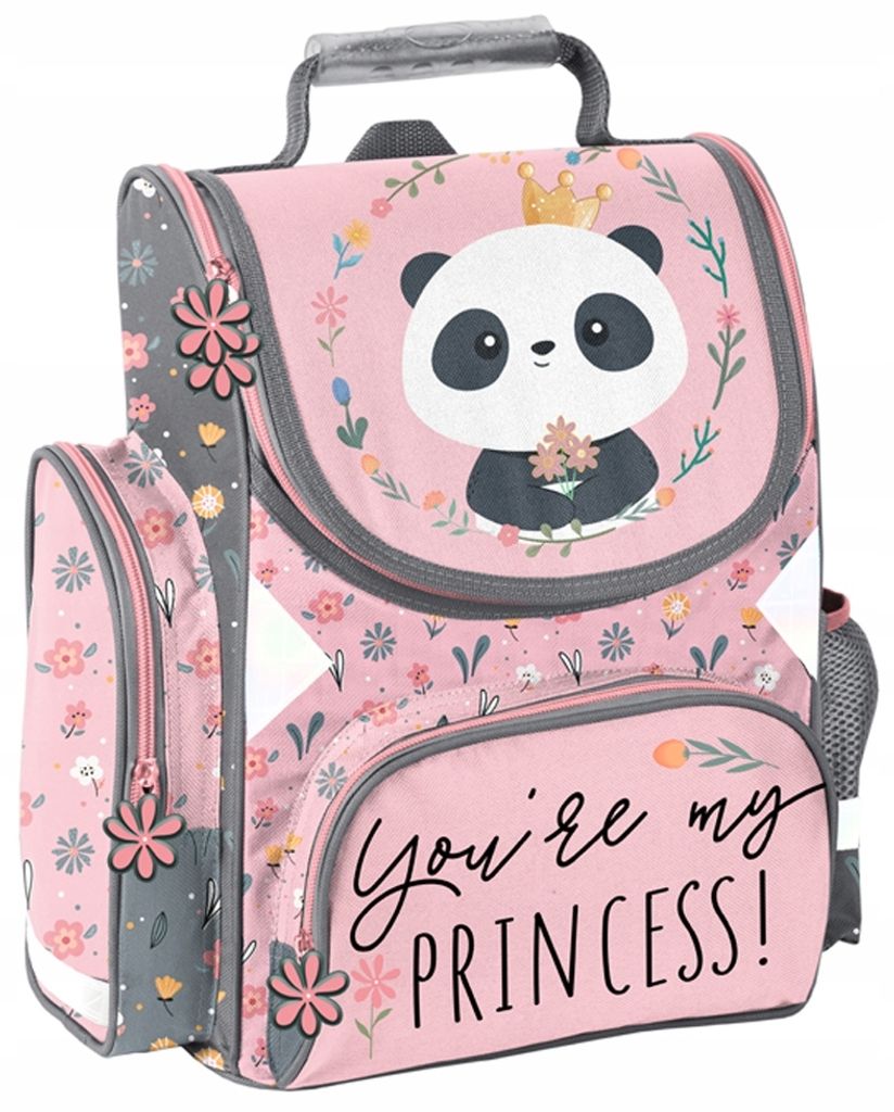 Sac à dos scolaire PANDA pour filles, motif ours panda Image du produit 