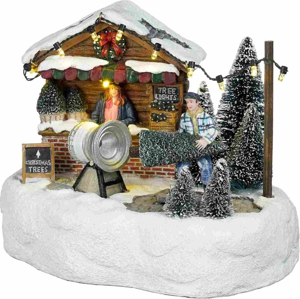 Luville Weihnachtsdorf Christmas Tree - 18.5x13.5x14.5 cm - Polyresin - Mehrfach