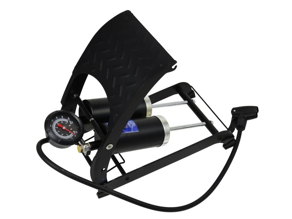 Geko G01290 Profi - Pumpe de pie de Doppelzylinder, Farbe schwarz