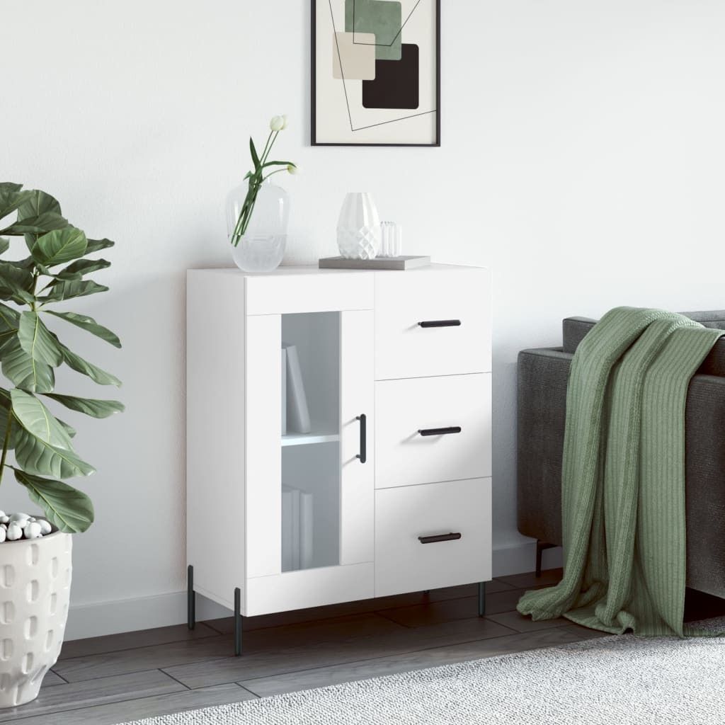 (Design 2026)Sideboard/Kommode - elegantes Design - Buffetschrank - Weiß 69,5x34x90cm Holzwerkstoff Promotion906555 - Kommoden