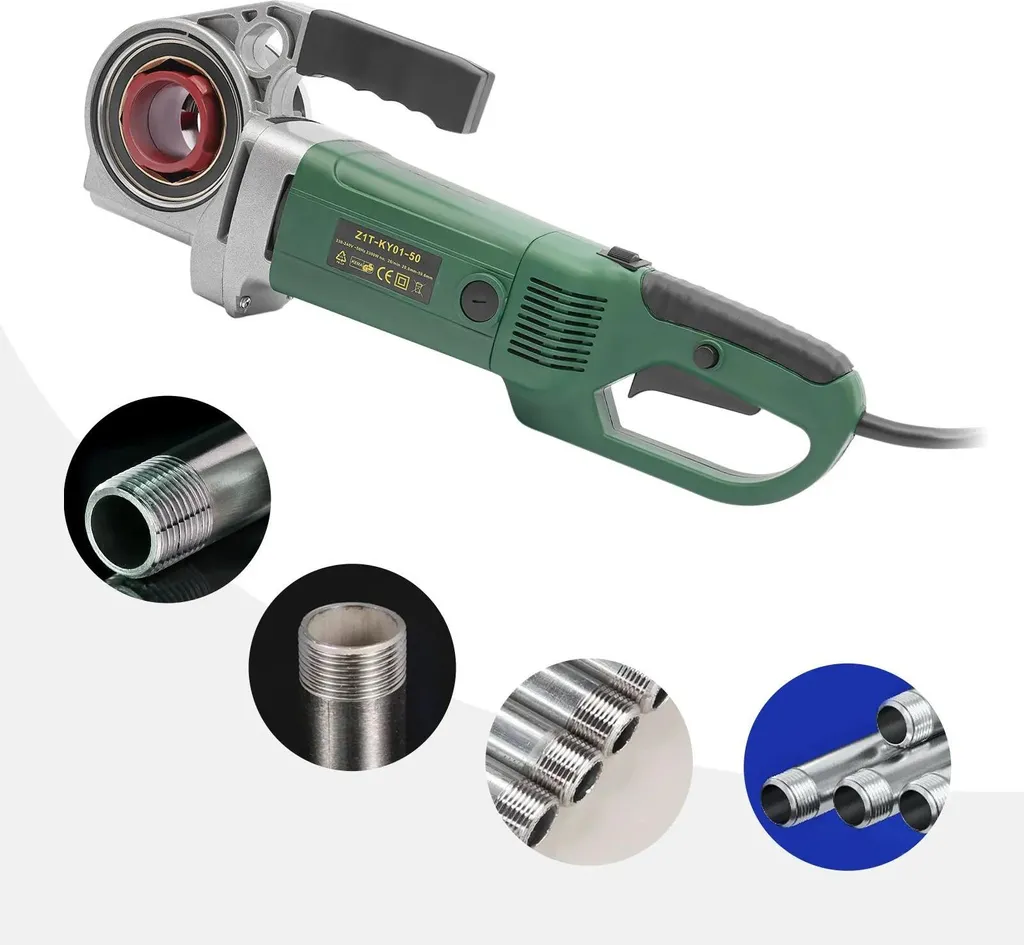 Fileteuse portable 2,1-6cm pour tubes galvanisés - Moteur électrique puissant