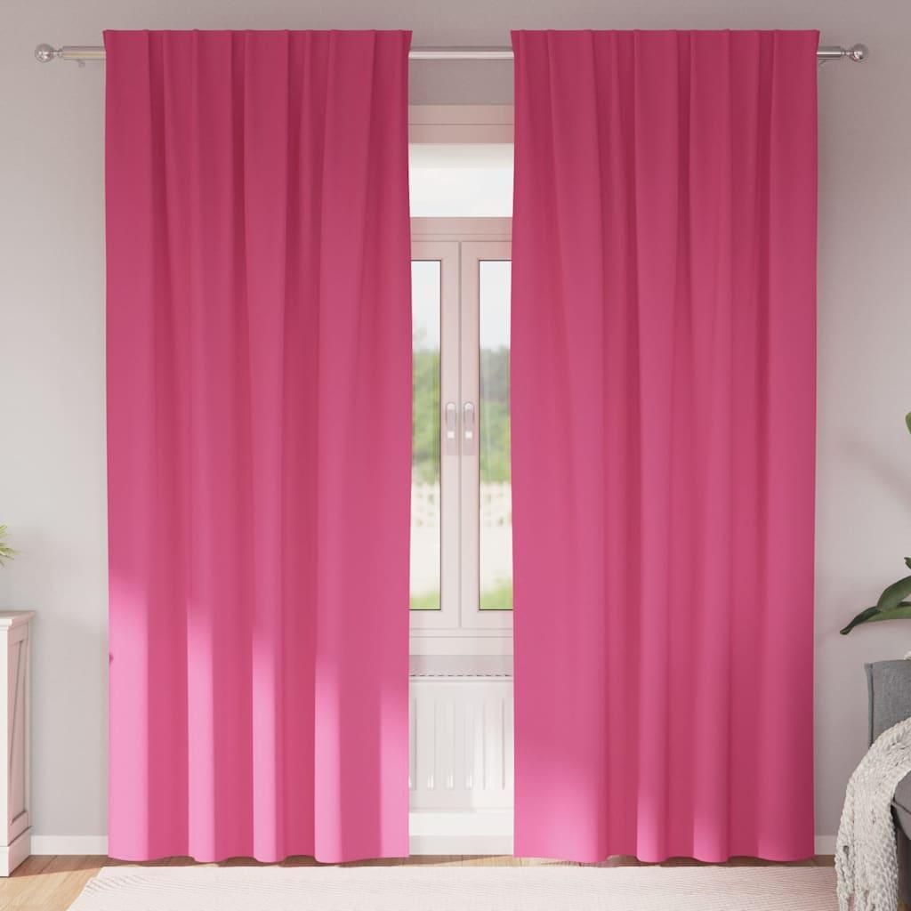 Verdunkelungs-Vorhänge mit Ringen 2 pcs Helles Pink