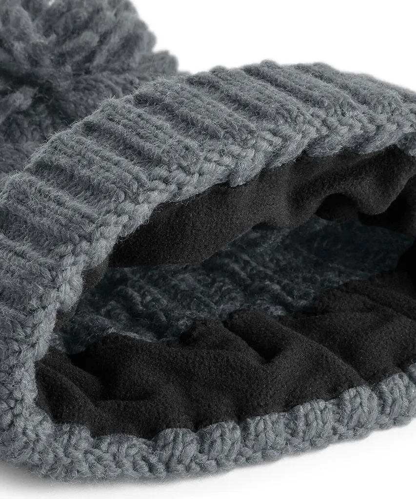 Berretto Invernale Beechfield B480 Navy | Maglia Termica a Trecce - 6