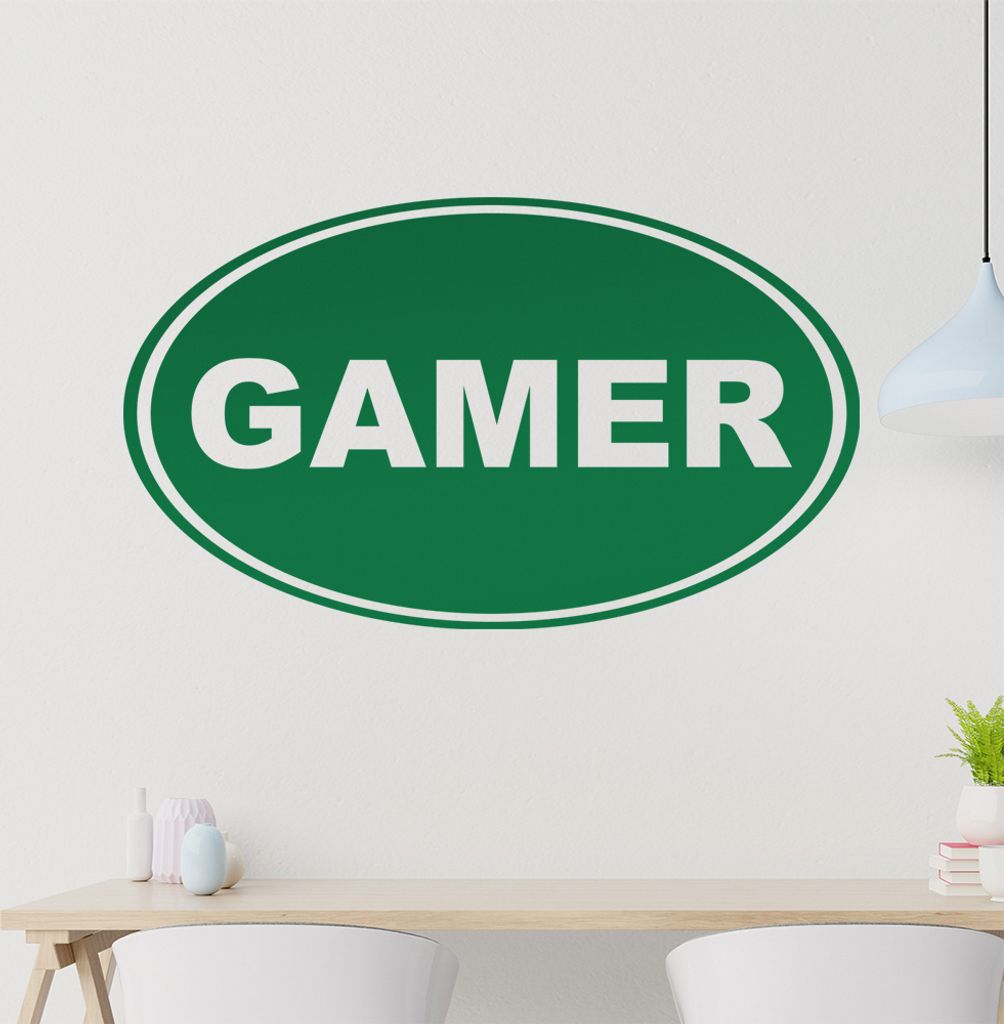 Gamer Wandtattoo in 6 Größen - Wandaufkleber Wall Sticker - Dekoration, Küche, Wohnzimmer, Schlafzimmer, Badezimmer
