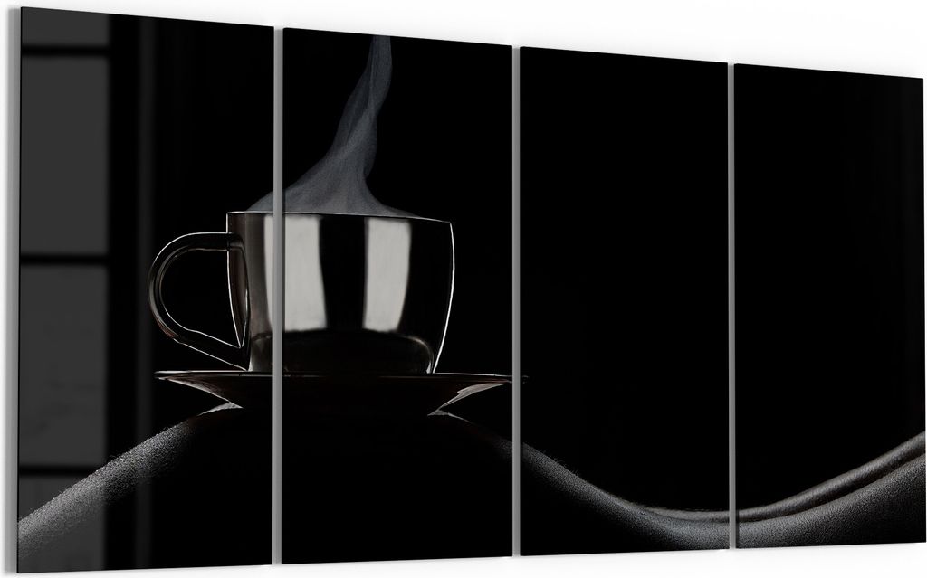DEQORI Glasbild Echtglas 4x30x60 cm 'Sinnliche Kaffeepause' Produktbild 