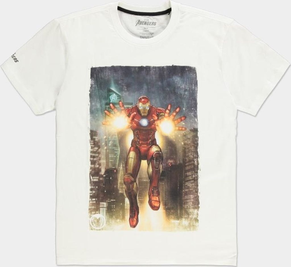 Avengers T-Shirt - Iron Man Blast (weiss) S