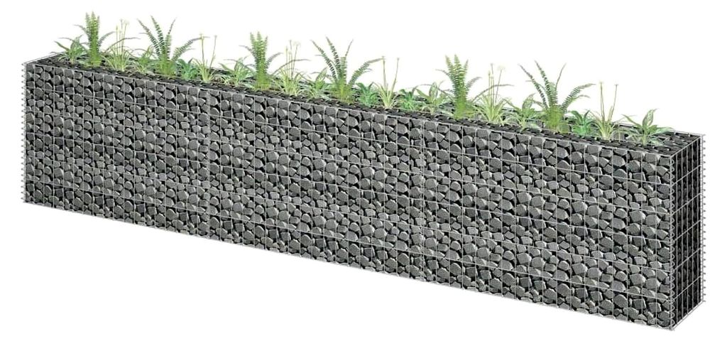Gabion Hochbeet aus verzinktem Stahl, 270 x 30 x 60 cm
