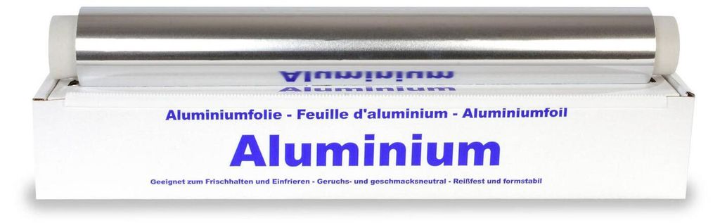 1 Rolle Alufolie in praktischer Spenderbox mit Produktbild 