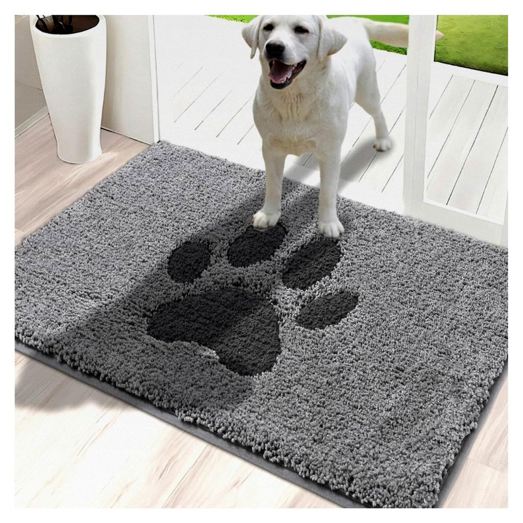 Schmutzfangmatte für den Innenbereich 80 x 120 cm, rutschfeste waschbare Matte, niedriges Profil für Eingangsbereiche, saugfähige Hundematte fü...