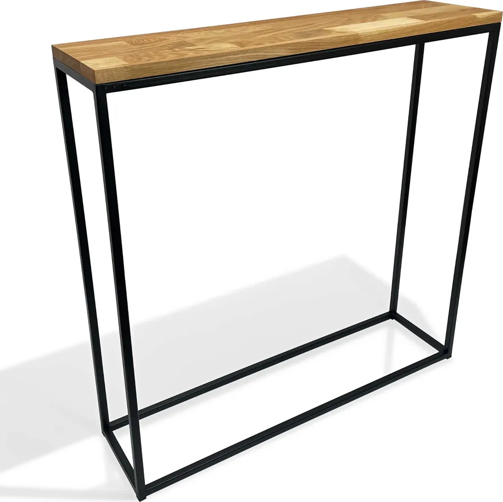 Console ultra fine noire 80x80x20 cm - Structure métal gain de place - 6