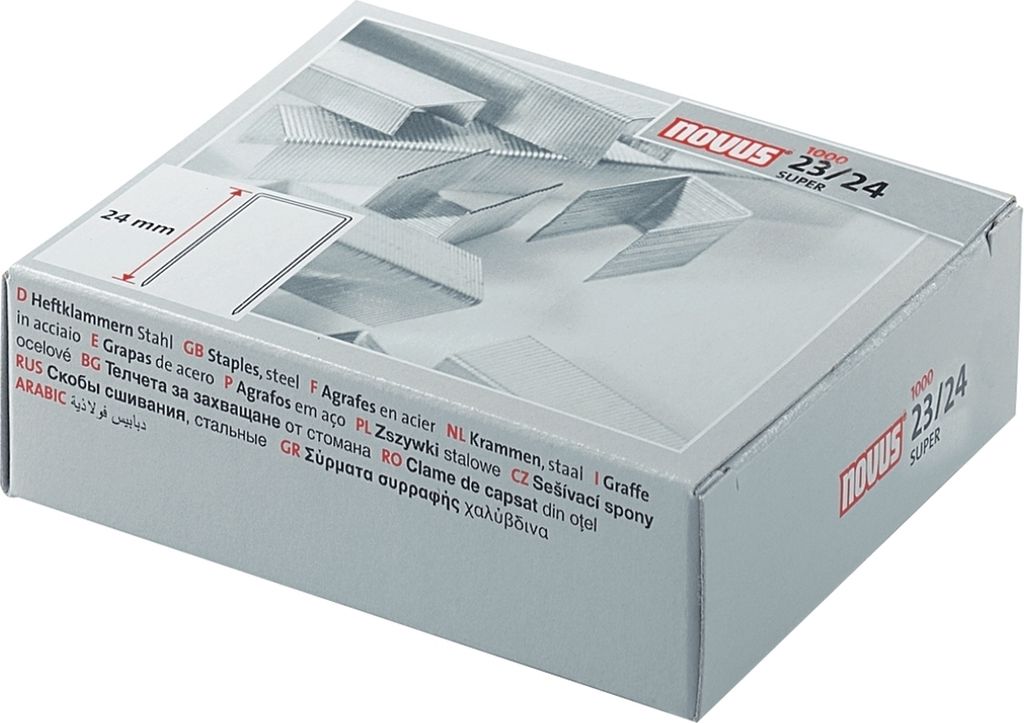 Heftklammern 23/24 Super verzinkt Packung mit 40 Stück
