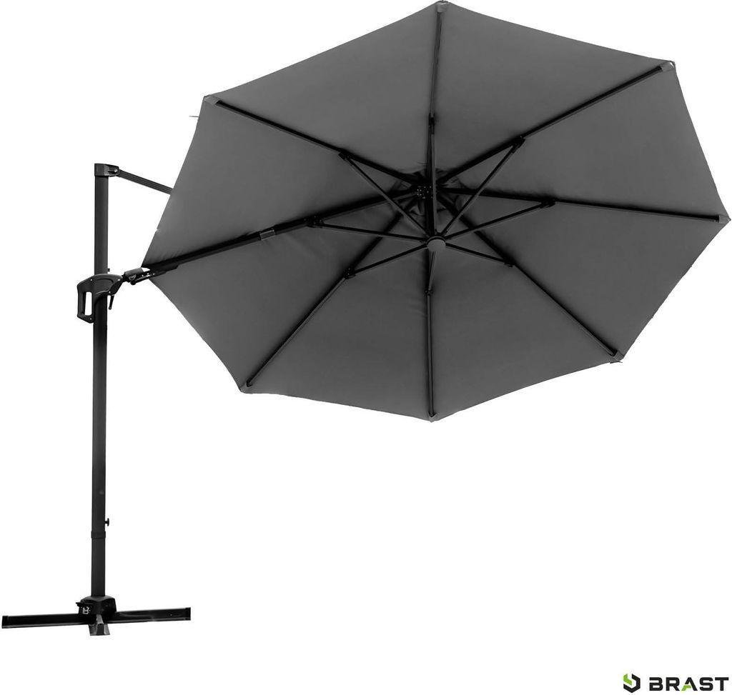 Alu Ampelschirm 360cm grau Produktbild 