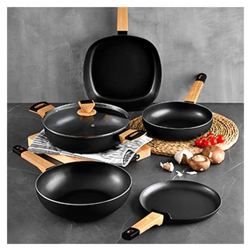 28Cm Aus Gepresstem Aluminium - Antihaftbeschichtung - Ergonomischer Soft Touch-Griff - Für Alle Herdarten - Modernes Design