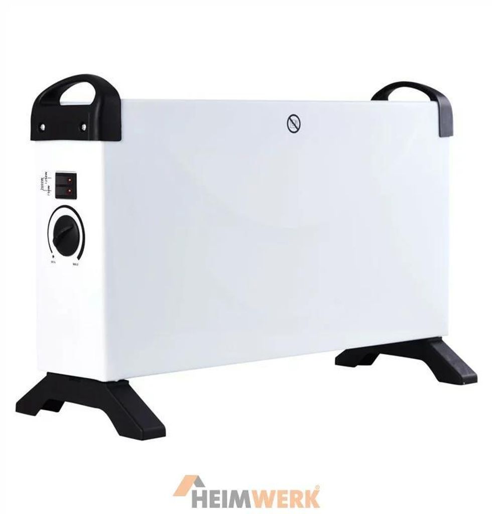 HotSerie Elektroheizung 2000W mit 3 Heizstufen, regelbarem Thermostat, sicherem Überhitzungsschutz, kompakter mobiler Heizkörper, Konvertor, Heizung