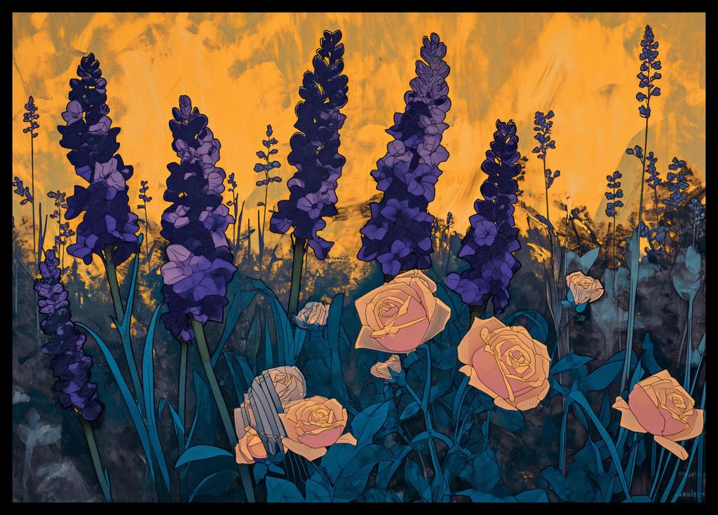 Plakat 59,4x42cm Goldener Garten