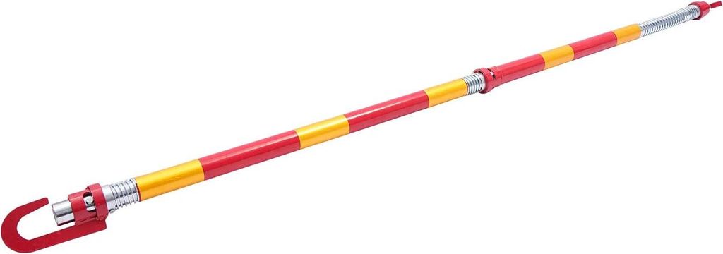 Abschleppstange - Stahl, abnehmbar - 8 t Belastbarkeit - Länge 187 cm - Reflektierendes Band - Hakenöffnung 40×42 mm - Mit Tragetasche - Rot