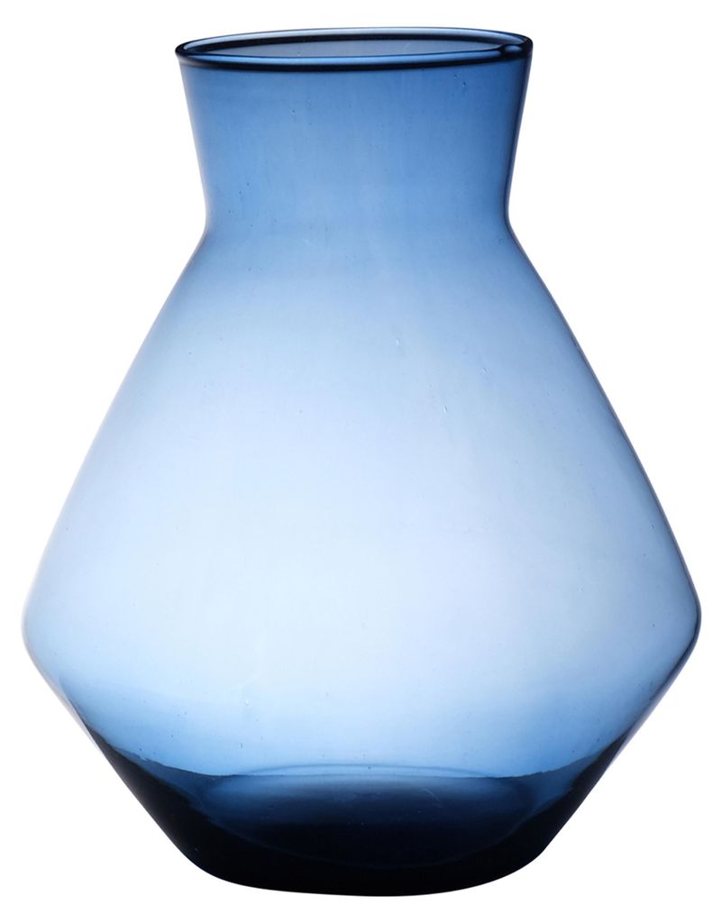 Hakbijl Glass blumenvase Alexandra - transparent blau - Okoglas - D25 x H30 cm