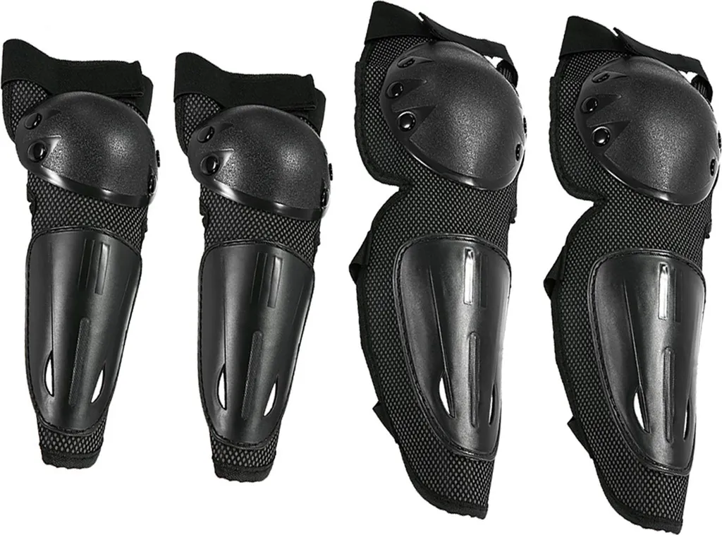 Genouillères Articulées Moto Aults Racing avec Coque Anti-Choc Noire