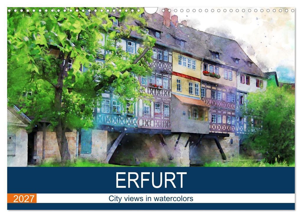 Erfurt – Stadtansichten in Aquarell (Wandkalender 2027, Produktbild 