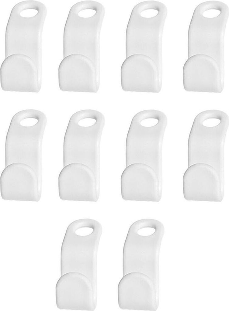 10 Stück Kleiderbügel Verbindungshaken Schrankclip Platz sparender Haken Kunststoff Weiß