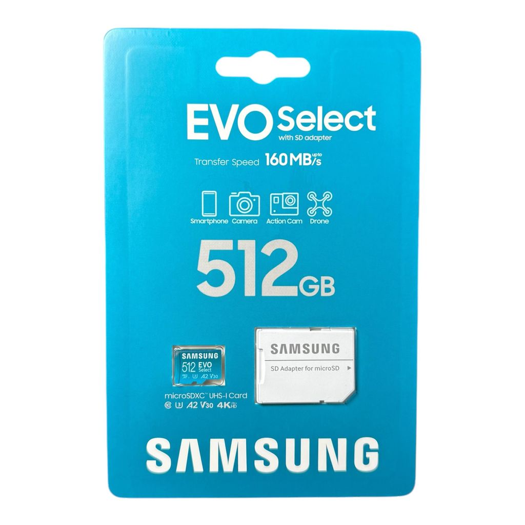 Samsung EVO Select (2024) microSD-Karte + SD-Adapter, 512 Produktbild 
