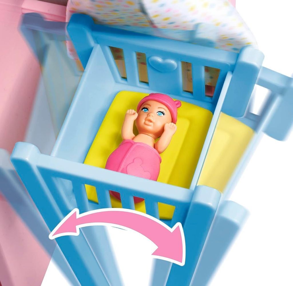 Simba Steffi Love Newborn Baby Room, Schwangere Puppe mit Produktbild 6