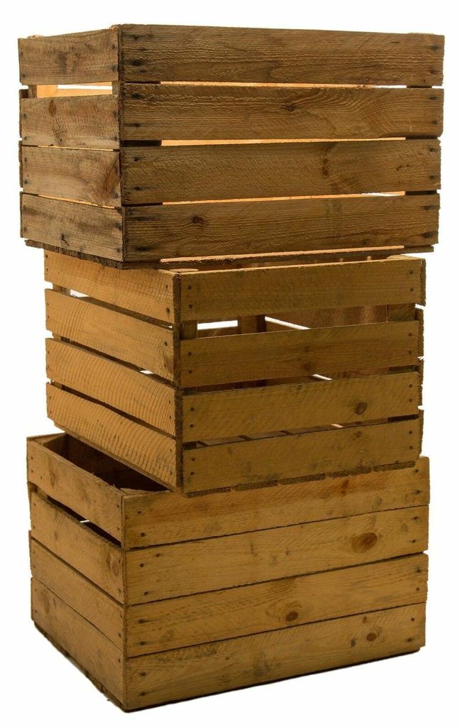 3 Stück Massive  Apfelkisten Obstkisten holzkiste Obstkiste Produktbild 