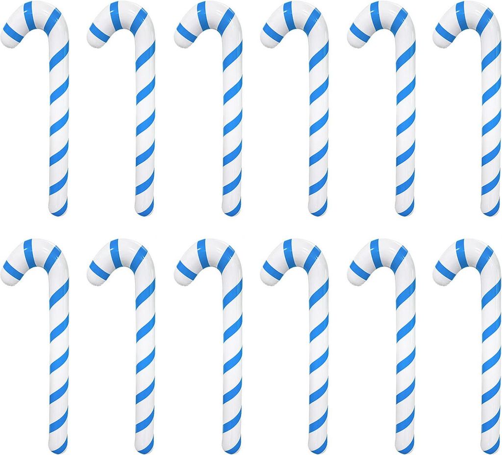 Aufblasbare Zuckerstangen-Ballons für Weihnachtsdekorationen, große Zuckerstangen mit rot-weißen Streifen für Weihnachten, drinnen und draußen...