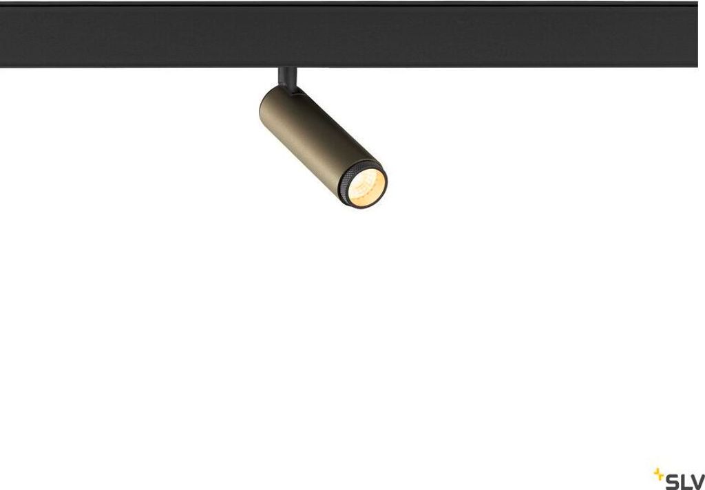 SLV 1009029 GRIP! S, 48V Spot, deep & recessed track, zylindrisch, 3000K, 9.8 Watt, DALI, 29°, bronze / schwarz